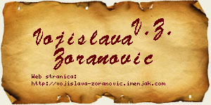 Vojislava Zoranović vizit kartica